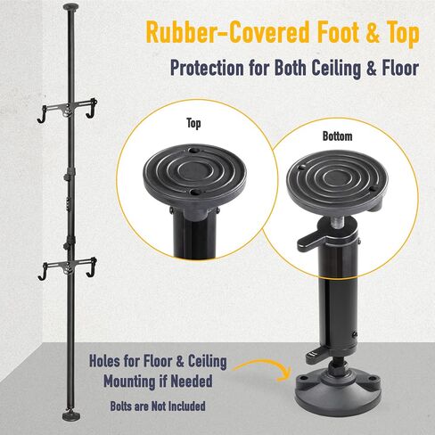 BIKEHAND Floor to Ceiling 2 Bike Storage Stand - Dual Hanger Gravity Hook Parking Rack Pole Stand for Storing Bicycles in Garages or Apartments - Height up to 10'10" in Saudi Arabia