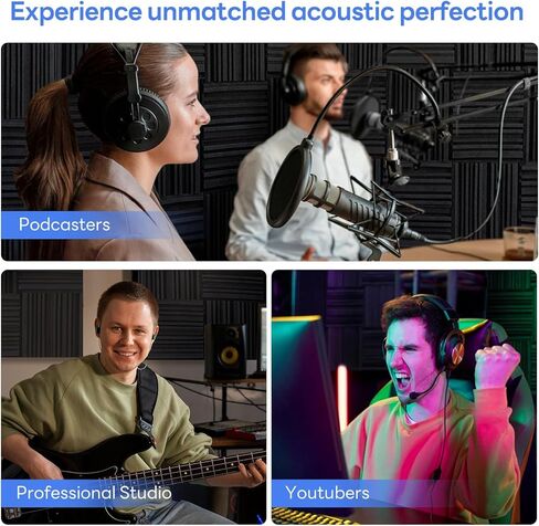 24 حزمة من الألواح الإسفنجية المقاومة للصوت للجدران ذاتية اللصق، 2 بوصة × 12 بوصة × 12 بوصة من الألواح الصوتية عالية الكثافة، لوحات حائط عازلة للصوت سريعة التوسع مقاومة للحريق، عازلة للصوت لغرفة نوم استوديو تسجيل الموسيقى (أسود) in Kuwait