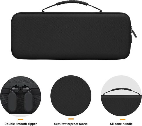 Canboc Hard Carrying Case for Logitech POP Keys Mechanical Wireless Keyboard and POP Wireless Mouse, Mesh Pocket fits Cables, USB Receiver, Spare Keycaps and More Accessories, Black in Saudi Arabia