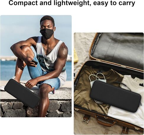 Canboc Hard Carrying Case for Logitech POP Keys Mechanical Wireless Keyboard and POP Wireless Mouse, Mesh Pocket fits Cables, USB Receiver, Spare Keycaps and More Accessories, Black in Saudi Arabia