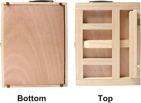 مجموعة حامل طاولة رسم مكونة من 19 قطعة، مجموعة أدوات فنية خشبية مختلطة تتضمن حامل الطاولة والدهانات الأكريليك والفرش ولوحة القماش وهدية لوازم فنية للمبتدئين والأطفال والكبار in Kuwait