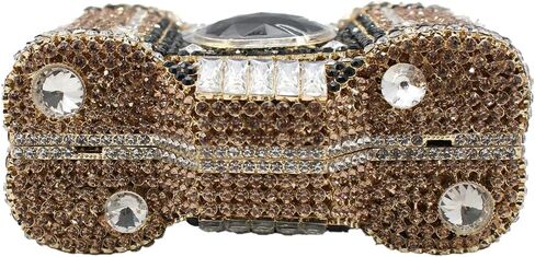 UMREN Novelty Crystal Camera Shaped Clutch Purse for Women Sparkly Rhinestones Evening Clutch Bag Glitter Bridal Prom Handbag in Saudi Arabia
