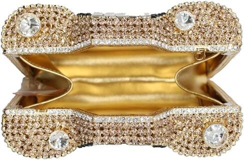 UMREN Novelty Crystal Camera Shaped Clutch Purse for Women Sparkly Rhinestones Evening Clutch Bag Glitter Bridal Prom Handbag in Saudi Arabia