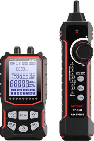 جهاز اختبار كابل الشبكة NOYAFA NF-918S مع 6 عدادات طاقة بصرية بطول موجي، جهاز اختبار كابل إيثرنت لكابل الحبر RJ45 جهاز اختبار الشبكة مع محدد خطأ بصري 10 ميجاوات، أدوات شبكة اختبار PoE in Kuwait