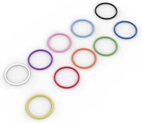 Grifiti Band Joes Long Lasting Durable Silicone Rubber Bands Cooking Wrist Box #34 4 inch flat x 0.125 wide x 0.079 thick 8 inch Circumference 2.5 Diameter 3x Elastic Stretch 40 Pack Assorted Colors in Kuwait