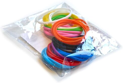 Grifiti Band Joes Long Lasting Durable Silicone Rubber Bands Cooking Wrist Box #34 4 inch flat x 0.125 wide x 0.079 thick 8 inch Circumference 2.5 Diameter 3x Elastic Stretch 40 Pack Assorted Colors in Kuwait