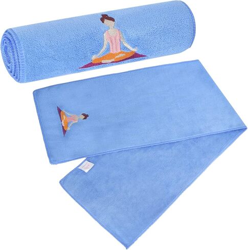 حقيبة سجادة اليوجا مع منشفة: سجادة اليوجا كبيرة الحجم وحقيبة طويلة لحمل إكسسوارات اليوجا مع جيب جانبي يناسب معظم مقاسات السجاد in Kuwait