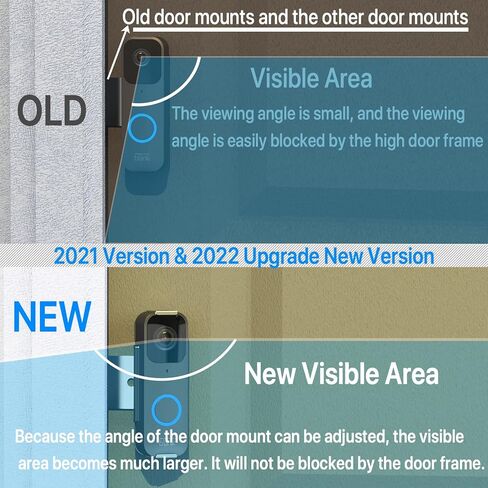 Blink Doorbell Mount(2nd Gen, 2022 Sept release),VMEI Anti-Theft Metal Mount for New Blink Doorbell,Can Be Adjusted Horizontally from 0 to 30°,No Drill, Not Need Any Screw-(304 Stainless Steel) in Saudi Arabia