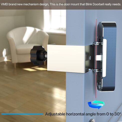 حامل جرس الباب Blink (الجيل الثاني، إصدار سبتمبر 2022)، حامل معدني مضاد للسرقة من VMEI لجرس الباب Blink الجديد، يمكن تعديله أفقيًا من 0 إلى 30 درجة، بدون مثقاب، لا يحتاج إلى أي برغي - (304 فولاذ مقاوم للصدأ) in Kuwait