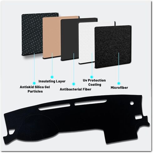 NUBOXES Dashboard Dash Board Cover Mat Pad Carpet Non-Slip Custom Compatible with Toyota Tacoma 2016 2017 2018 2019 2020 2021 Protector Sunshield (Black Trim) in Saudi Arabia