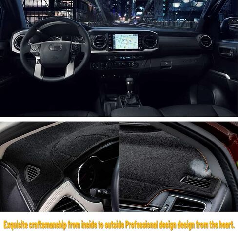 NUBOXES Dashboard Dash Board Cover Mat Pad Carpet Non-Slip Custom Compatible with Toyota Tacoma 2016 2017 2018 2019 2020 2021 Protector Sunshield (Black Trim) in Saudi Arabia