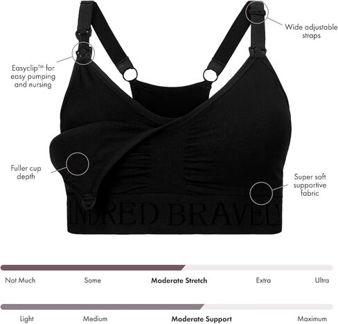 Kindred Bravely 2-Pack Hands Free Sports Pumping Bra Bundle (Black and Teal, Small-Busty) in Saudi Arabia