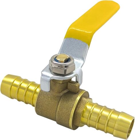 Hoashing 2 قطعة 1/2 بوصة Pex Ball Valve نحاس كامل المنفذ صمام إغلاق ربع دورة ساخن (أحمر) بارد (أزرق) من صمامات إيقاف الماء Pex Fittings in Kuwait