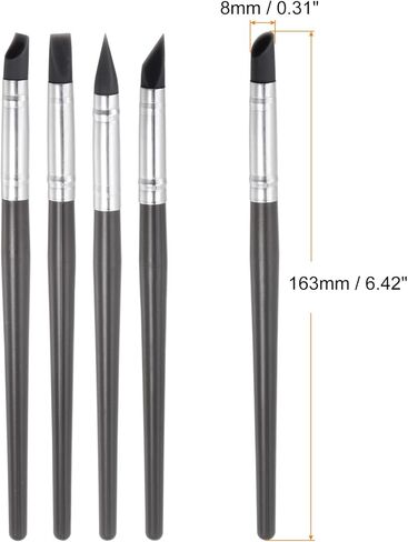 HARFINGTON 10pcs Clay Sculpting Tool Set, Clay Sculpting Shaper Rubber Tip Shaping Pen Silicone Brushes Shaping Carving Tool for Ceramic Sculpture Polymer Clay, Black in Saudi Arabia