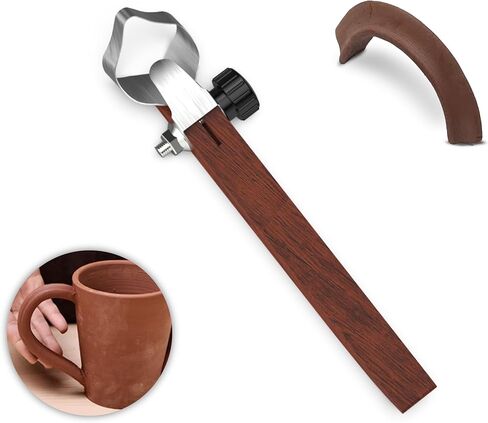 GEOCCI الفخار مقبض صنع أداة الفخار نحت أدوات النحت مكشطة الفخار الطين الطارد أداة مقبض شكل أداة لصنع كوب الشاي القدح مقبض الكأس (نمط A1) in Kuwait