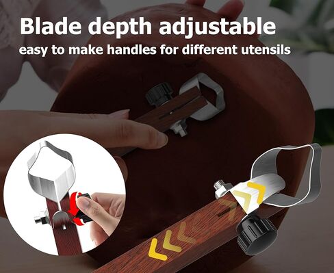 GEOCCI الفخار مقبض صنع أداة الفخار نحت أدوات النحت مكشطة الفخار الطين الطارد أداة مقبض شكل أداة لصنع كوب الشاي القدح مقبض الكأس (نمط A1) in Kuwait