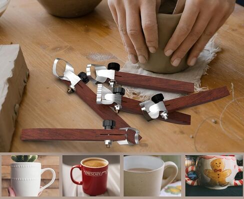 GEOCCI الفخار مقبض صنع أداة الفخار نحت أدوات النحت مكشطة الفخار الطين الطارد أداة مقبض شكل أداة لصنع كوب الشاي القدح مقبض الكأس (نمط A1) in Kuwait