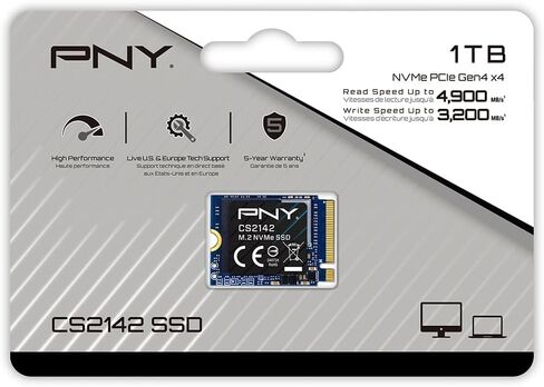 PNY CS2142 M.2 2230 2TB NVMe Gen4 x4 SSD – Perfect for Steam Deck, ASUS ROG Ally, Mini PCs – Seq. Read up to 5,000 MB/s - M230CS2142-2TB-TB in Saudi Arabia