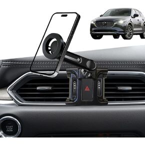 oricarmes 2026 Latest Extension arm for Mazda cx5 Magnetic Phone Mount Adjustable & Custom Fit 360° Rotation One-Hand Operation cx5 Phone Holder 2017-2026 cx5 Accessories in Saudi Arabia