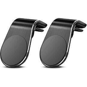 2Pcs Black Universal Phone Holder Clip Car Air Vent Magnetic Mount Holder Bracket for GPS Suporte Celular Car Phone, Vent Clip Phone Holder,Cell Phone Automobile Cradles in Saudi Arabia