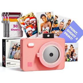 HPRT 2-in-1 Instant Print Camera & Portable Photo Printer, Bluetooth 2x3 Photo Printer for iPhone & Android, Mini Instant Camera for Kids (30 Sheets Included) in Saudi Arabia