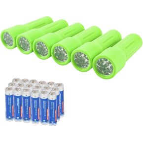 9-LED Mini Flashlight 6-Pack, Small Multicolor Flashlights with Lanyard, 18 AAA Batteries Included, for Hurricane Supplies, Christmas Gifts Stocking Stuffers in Kuwait