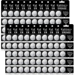 Nightkonic 50 pcs Pack - CR2032 3v Lithium Button Cell Coin 2032 Battery in Kuwait