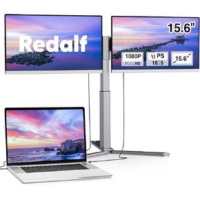 Laptop Screen Extender, 15.6'' 1080P FHD Laptop Monitor Extender with 235°Rotation Detachable Dual Monitor, Plug & Play, Triple Screen for 13"-17.3" Laptops Compatible with Mac/Wins/Android/Dex in Kuwait
