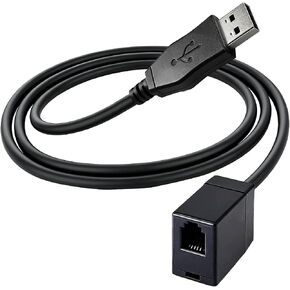 RJ9 to USB Cord Work for Plantronics Jabra Sennheiser Wireless DECT Headset in Kuwait