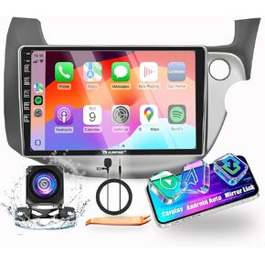 for Honda Fit Jazz 2009-2014 RHD Car CarPlay Android Auto Navigation Stereo GPS Radio Reverse Camera Display 10" IPS Touchscreen Headunit Tablet Pad Media Player, if Applicable Quad Core 2G+64G in Kuwait