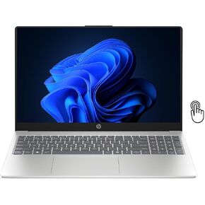 HP 15.6" Full HD Touch Screen Laptop Computer, Intel Core Ultra 5 225U, 8GB LPDDR5 RAM, 512GB Plce SSD, Wi-Fi 6, Ultra-Quiet Design, Long Battery Life, Windows 11 Pro, Natural Silver in Saudi Arabia