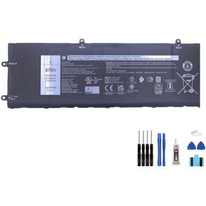 compatible For Dell Alienware x17 R1 R2 Alienware x15 R1 R2 Inspiron 16 7620 2-in-1 Series Notebook 0017GN LCD Display Touch Screen Digitizer Full battery DWVRR +Free Tools，For DWVRR battery in Kuwait