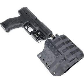 OWB Holster - Olight PL-Mini 2 - USA Stealth Black (Right-Hand, SIG P320 X Compact 9mm 3.6 inch) in Saudi Arabia