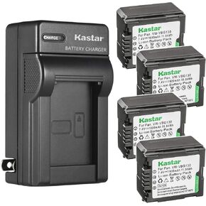 Kastar VW-VBG130 AC Wall Battery Charger Replacement for Panasonic HDC-TM650, HDC-TM700, HDC-TM700K, HDC-TM750, HDC-TMT750GK, NV-GS90, NV-GS98GK, NV-GS320, NV-GS330, NV-GS500, PV-GS320 in Saudi Arabia