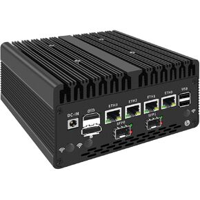 Micro Firewall Appliance Mini PC Pentium Gold 8505 2 x 10GbE SFP+ RN06 OPNsense VPN Router PC PCIE x8 for PCIE 3.0 x4 4 x 2.5GbE LAN 0 RAM 0 Storage Barebone No System in Kuwait