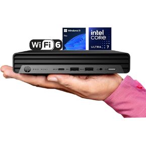 HP VPro Mini Business Desktop, IntelUltra 7-265T(20 Core 20 Threads), 32GB DDR5 RAM. 1TB SSD. Ultra Quite Design, RJ-45, Dual Monitor Support, AI Ready,Wi-Fi 6, Bluetooth, KB & Mouse, Windows 11 in Kuwait