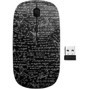 2.4GHz USB Wireless Mouse, Maths Pattern, Ergonomic Slim Computer Mice for Kids in Kuwait