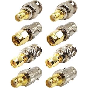 BNC to SMA Adapter SMA to BNC Male to Female Coaxial Connector Kit Suitable for Amateur Radio Coaxial Cable 8pcs in Saudi Arabia