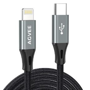 AGVEE 2 Pack 15ft Ultra Long USB-C to Lightning Cable for iPhone 14 to 5S in Saudi Arabia