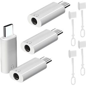 USB C to 3.5mm Headphone Jack Adapter, 3.5mm to USB C Adapter, Compatible with Phone17/ 16 Pro Max 15 Pro Max, Galaxy S24 S23 S22, Pixel, Pad Pro(4-Piece Set) in Saudi Arabia