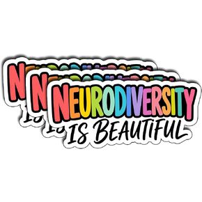 (3Pcs) Neurodiversity is Beautiful Stickers 3 Inch Autism Acceptance Rainbow Vinyl Decals for Water Bottles Laptops Tumblers Notebooks Phone Cases and Classrooms in Kuwait
