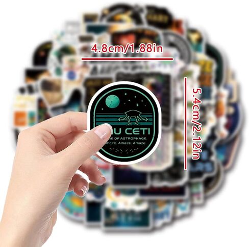 56pcs Project Stickers for Hail Mary Fans, Aamze Merch for Movie Lovers, Astrophage Fuel Space Theme Decals for Laptops Guitars Notebooks in Kuwait