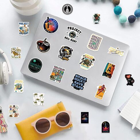 56pcs Project Stickers for Hail Mary Fans, Aamze Merch for Movie Lovers, Astrophage Fuel Space Theme Decals for Laptops Guitars Notebooks in Kuwait