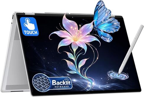 HP OmniBook 7 Flip 16" 2K IPS Touchscreen 2-in-1 AI Laptop, Intel Core Ultra 5 226V (Intel Evo Platform, Up to 4.5GHz), 16GB LPDDR5x RAM | 512GB SSD, Backlit Keyboard, Tilt Pen, Windows 11 Home in Kuwait