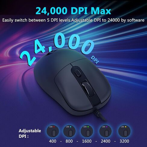 Redragon Wired Gaming Mouse, Lightweight, 6 Programmable Buttons, Black in Kuwait