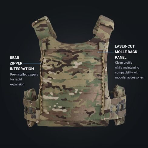 UniPro VE-75 Tactical Vest, Quick Release Adjustable Waist & Shoulder, Triple 7.62 5.56 Mag Pouch, 500D Nylon in Saudi Arabia
