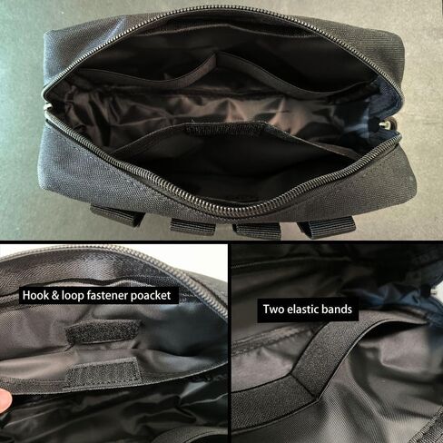2 Pack Tactical Molle Admin Pouch, Multi-Purpose EDC Tool Organizer Horizontal Modular Work Bag Military Backpack Accessories EMT Attachment Waist Belt Pouch in Kuwait