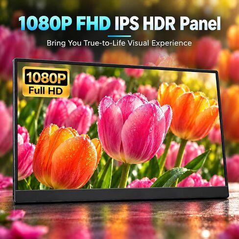 15.6" Touchscreen Portable Monitor, 1080P FHD IPS External Display in Kuwait