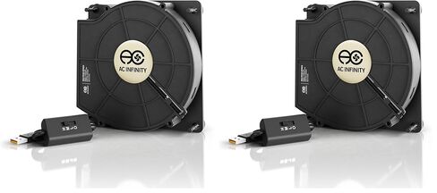 AC Infinity MULTIFAN S2, Quiet 120mm USB Blower Fan with Speed Control, UL-Certified for Receiver DVR Xbox Modem AV Cabinet Cooling (Pack of 2) in Kuwait