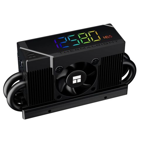 Thermalright-TR HR10 2280 PRO Digital Black- High-Performance Solid-State Hard Disk Radiator Equipped with 4x5mm AGHP Heat Pipe, ARGB Digital Display, Small Fan Cooling, SSD Heatsink Cooling in Kuwait